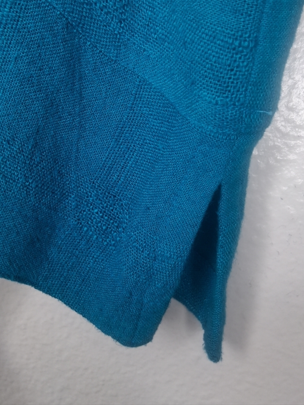 Vintage Nino Wong California Blouse Turquoise Blue Embroidered Detailed Size S - Picture 7 of 13